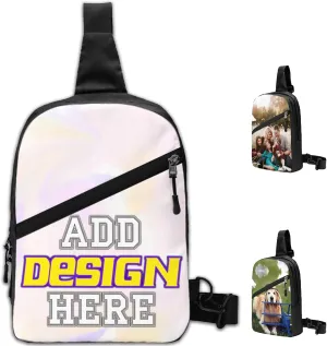 Custom Sling Bag Add Your Personalized Photo Text Logo Crossbody Sling Backpack Portable Chest Bag for Men Outdoor Travel (Style2)