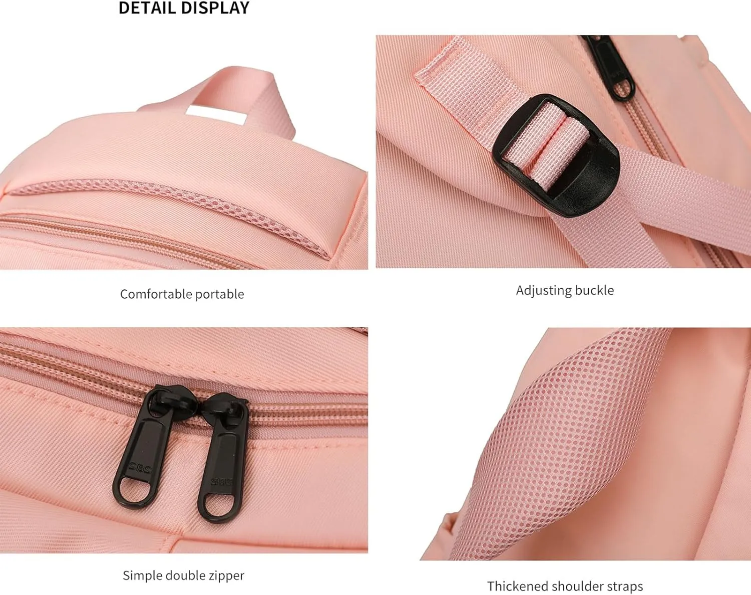Cute Aesthetic Backpack for School Supplies, College Students, Laptop Bag, Large Capacity, Bookbags, Travel, Lightweight, Casual, Middle School Bag, Purple
