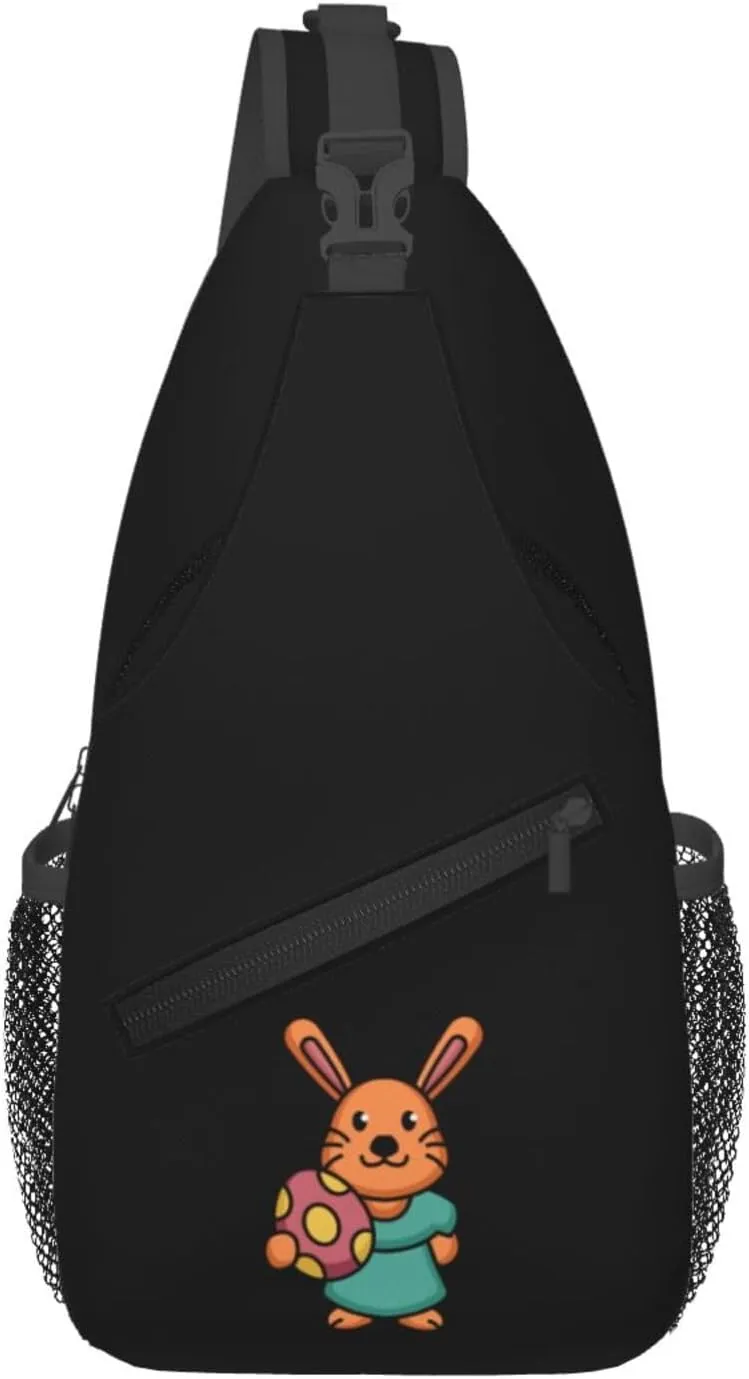 Cute Bunny Rabbits Crossbody Bags For Women Men Chest Backpack Gym Shoulder Bag Travel Outdoor Sports Casual Crossbody Bags