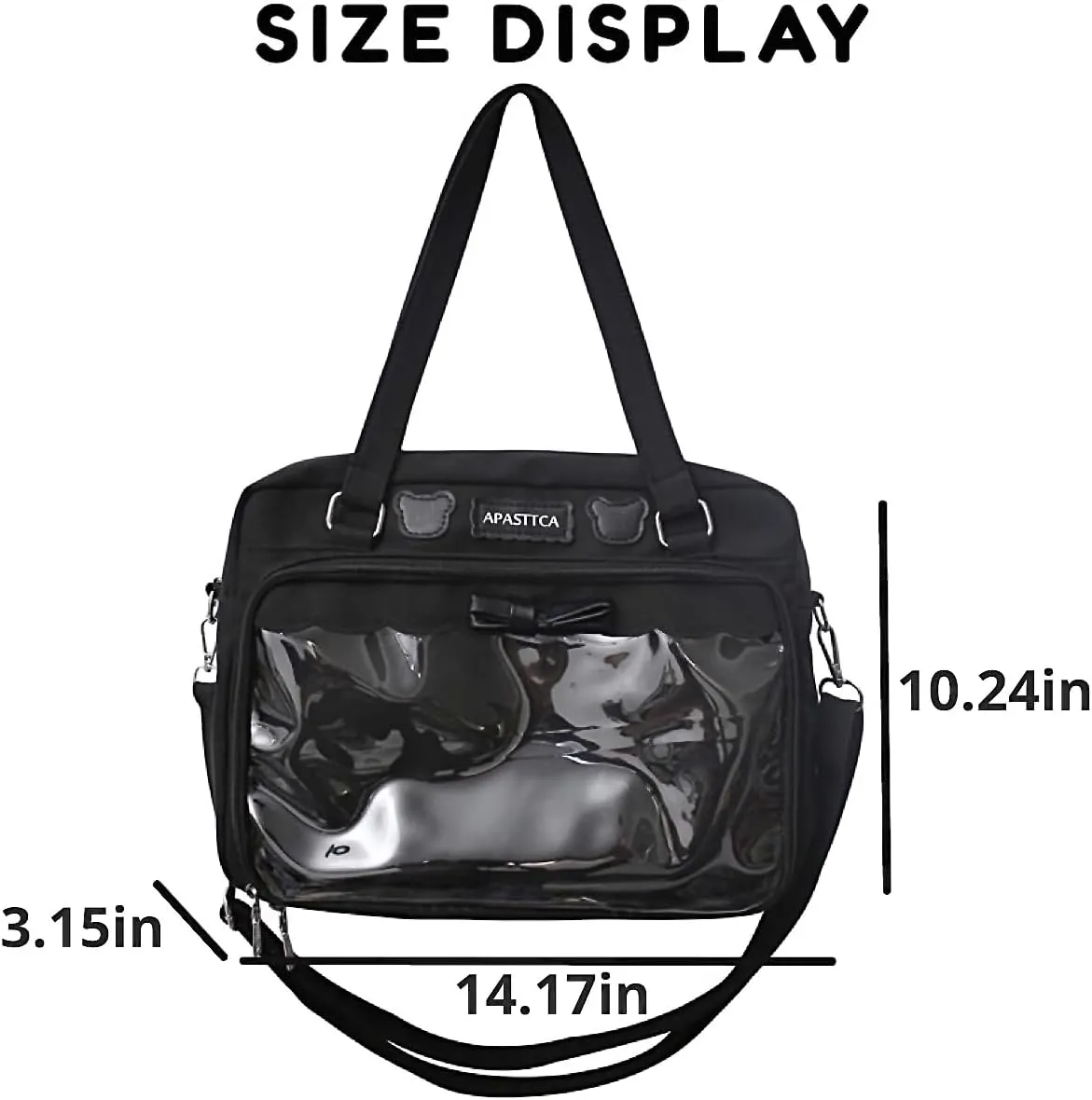 Cute Ita Bag Multi-Purpose Crossbody Bag Messenger Bag Shoulder Tote Bag Purse Kawaii Anime Pin Display Bag for Cosplay