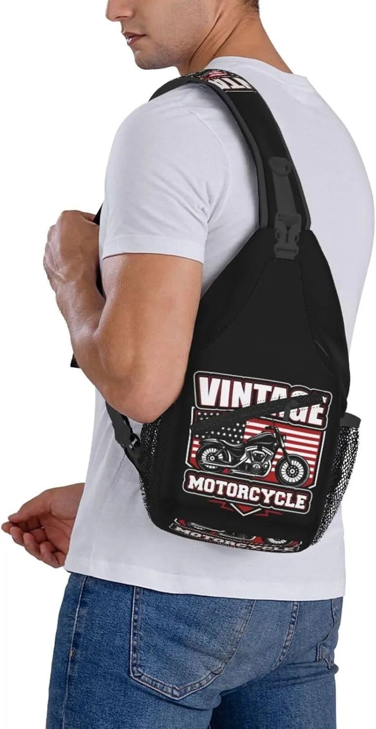 Cute Moto Mom Motocross Mother Racing Dirt Bike Sling Bag Crossbody Bag Casual Chest Bags Travel Shoulder Backpack