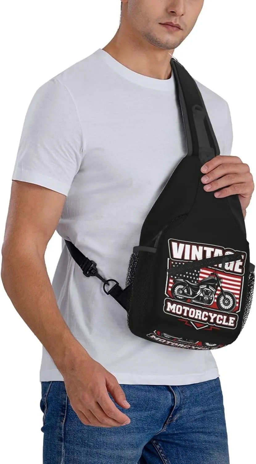 Cute Moto Mom Motocross Mother Racing Dirt Bike Sling Bag Crossbody Bag Casual Chest Bags Travel Shoulder Backpack