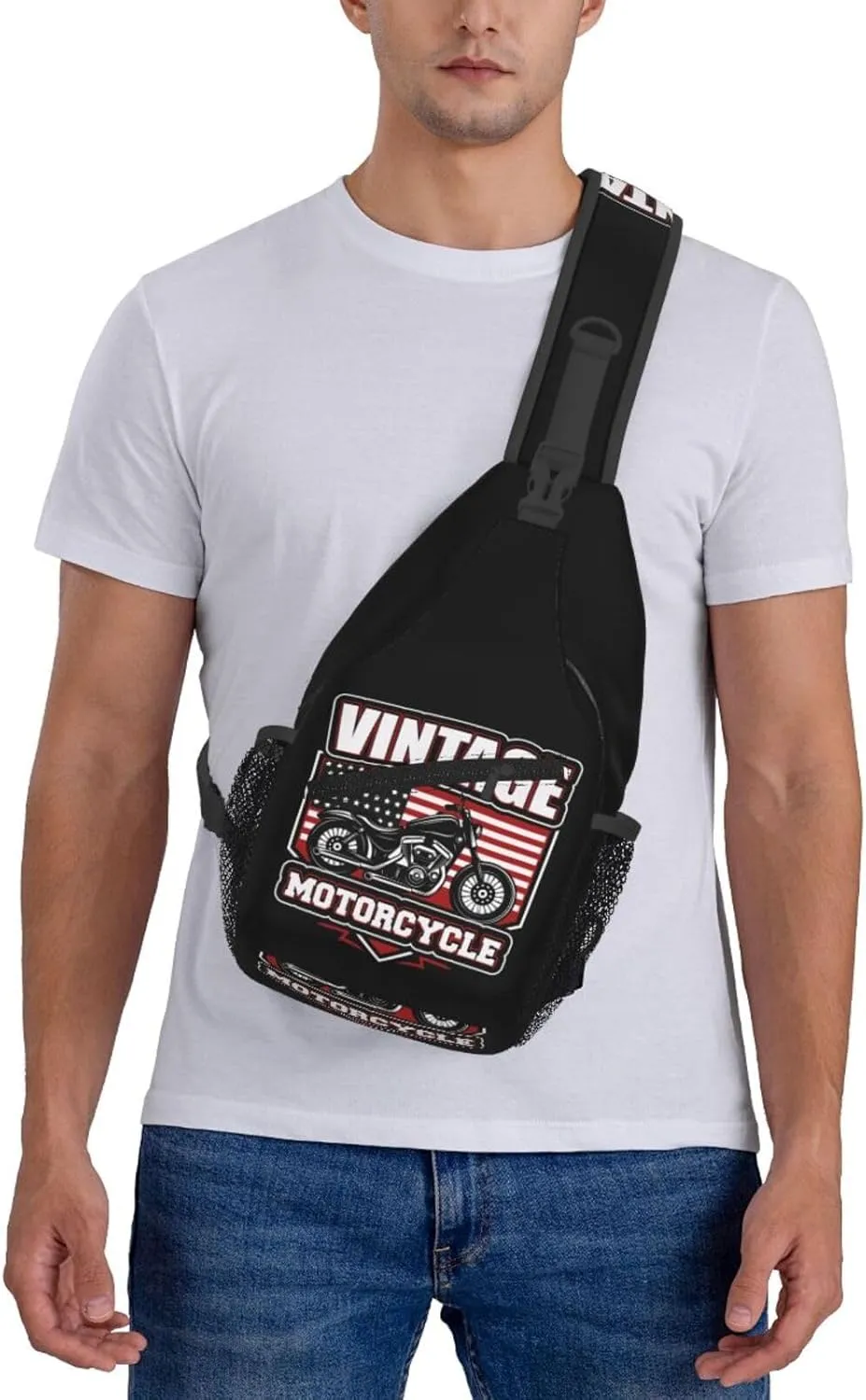 Cute Moto Mom Motocross Mother Racing Dirt Bike Sling Bag Crossbody Bag Casual Chest Bags Travel Shoulder Backpack