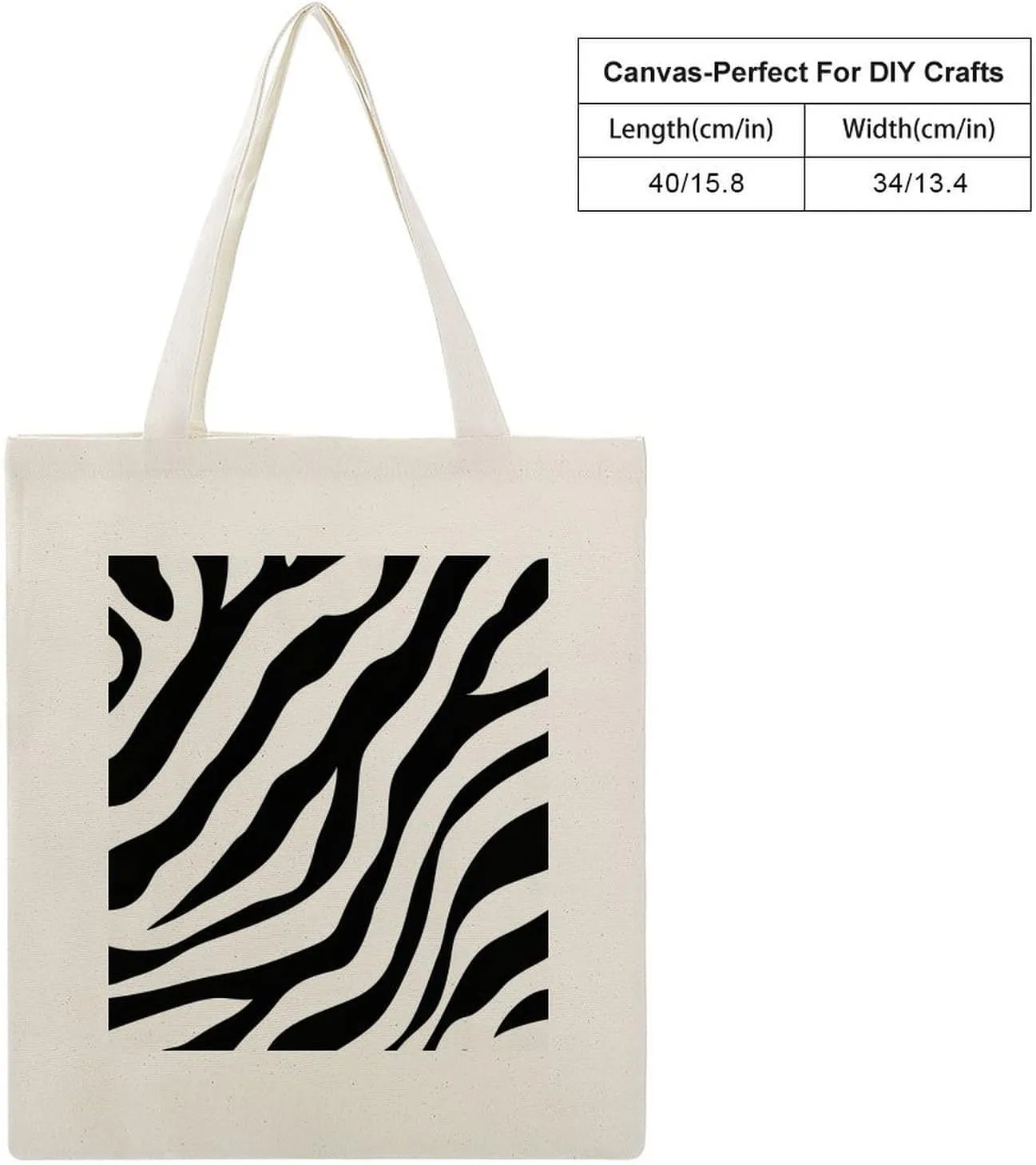 Cute Print Canvas Lightweight Tote Bags Casual Handbags Reusable Grocery Shopping Bag 13.4x15.8in