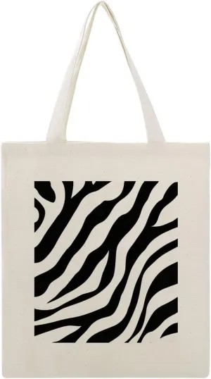 Cute Print Canvas Lightweight Tote Bags Casual Handbags Reusable Grocery Shopping Bag 13.4x15.8in