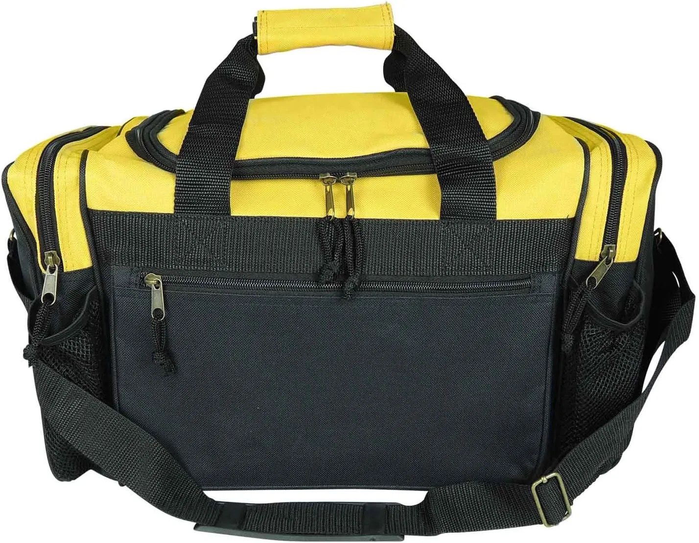 DALIX 17" Duffle Bag Dual Front Mesh Pockets (Black Gold Gray Dark Green Navy Blue Maroon Royal Blue Orange Pink Purple Red White