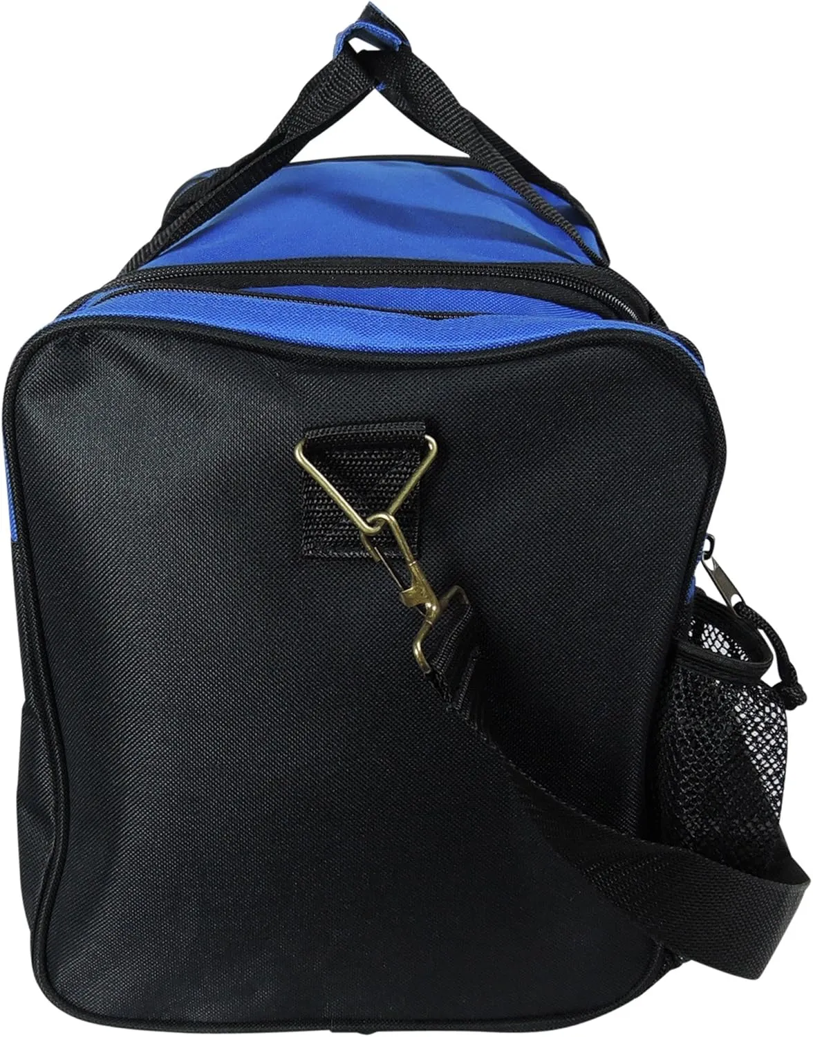 DALIX 17" Duffle Bag Dual Front Mesh Pockets (Black Gold Gray Dark Green Navy Blue Maroon Royal Blue Orange Pink Purple Red White