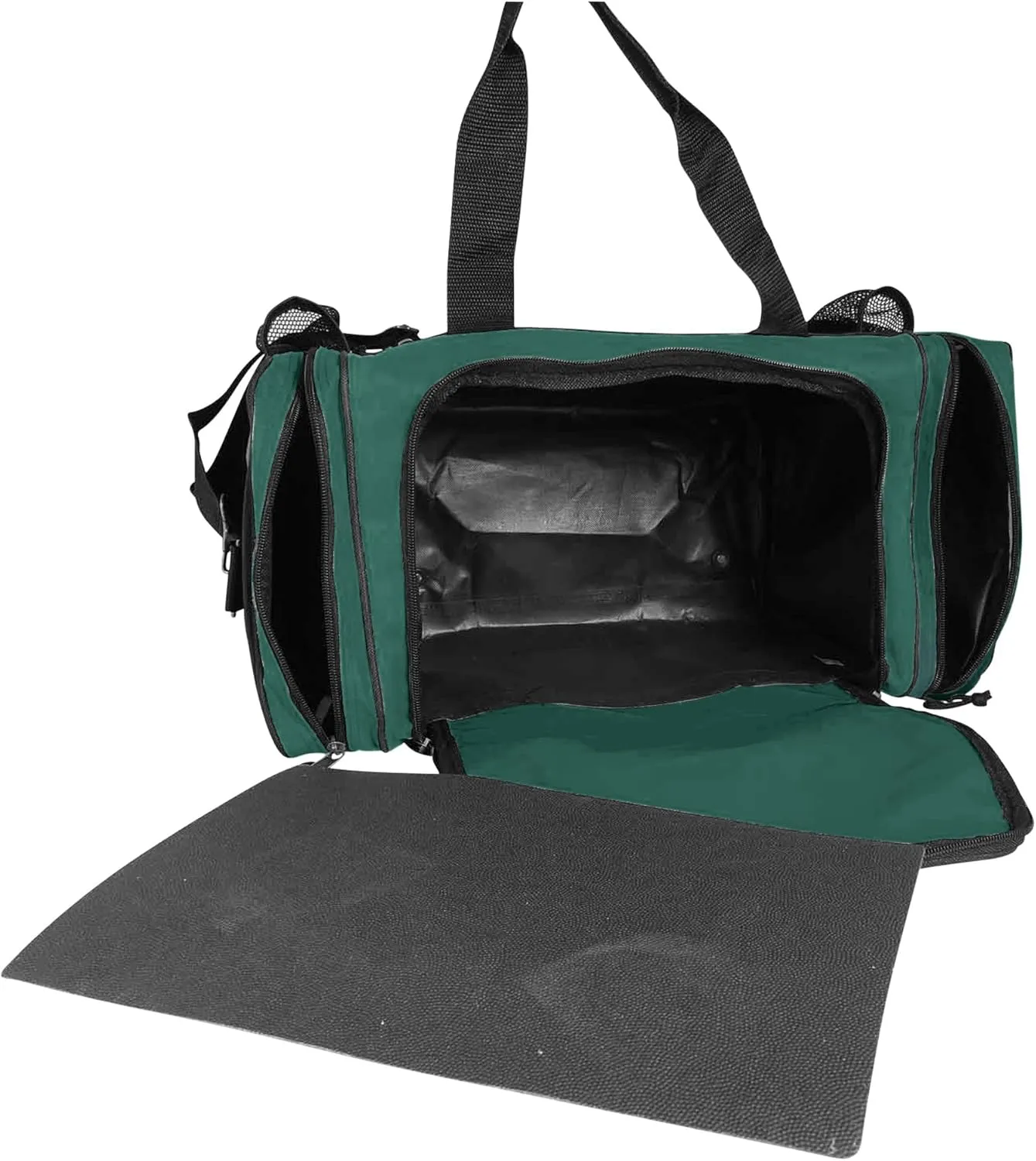 DALIX 17" Duffle Bag Dual Front Mesh Pockets (Black Gold Gray Dark Green Navy Blue Maroon Royal Blue Orange Pink Purple Red White