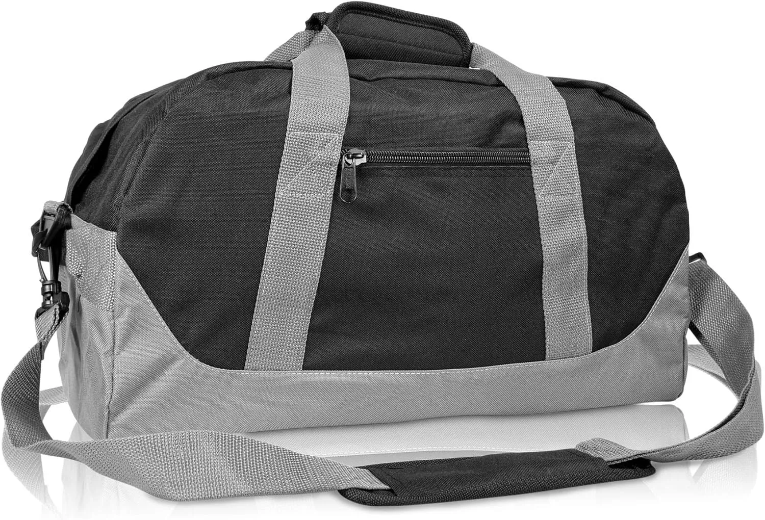 DALIX 18" Two Tone Duffle Bag Medium Black Red Blue Gold Pink Purple Gray