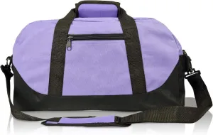 DALIX 18" Two Tone Duffle Bag Medium Black Red Blue Gold Pink Purple Gray