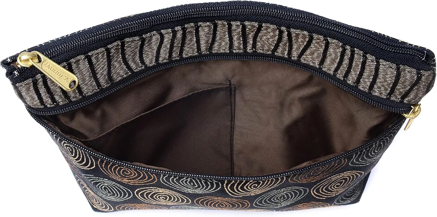Danny K. Women's Tapestry Zipper Purse Crossbody Handbag, Adjustable Cord, Handmade in USA
