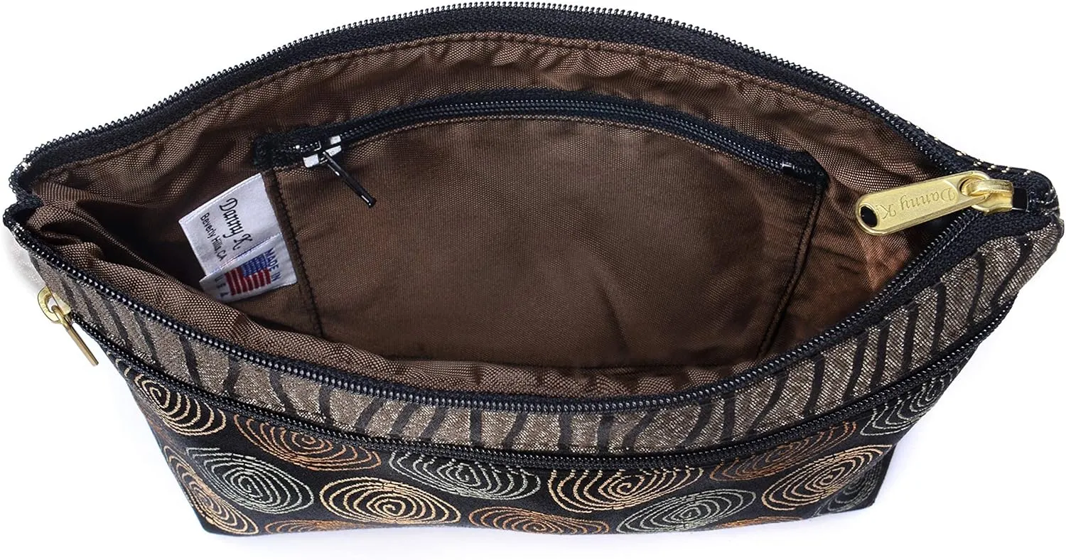 Danny K. Women's Tapestry Zipper Purse Crossbody Handbag, Adjustable Cord, Handmade in USA