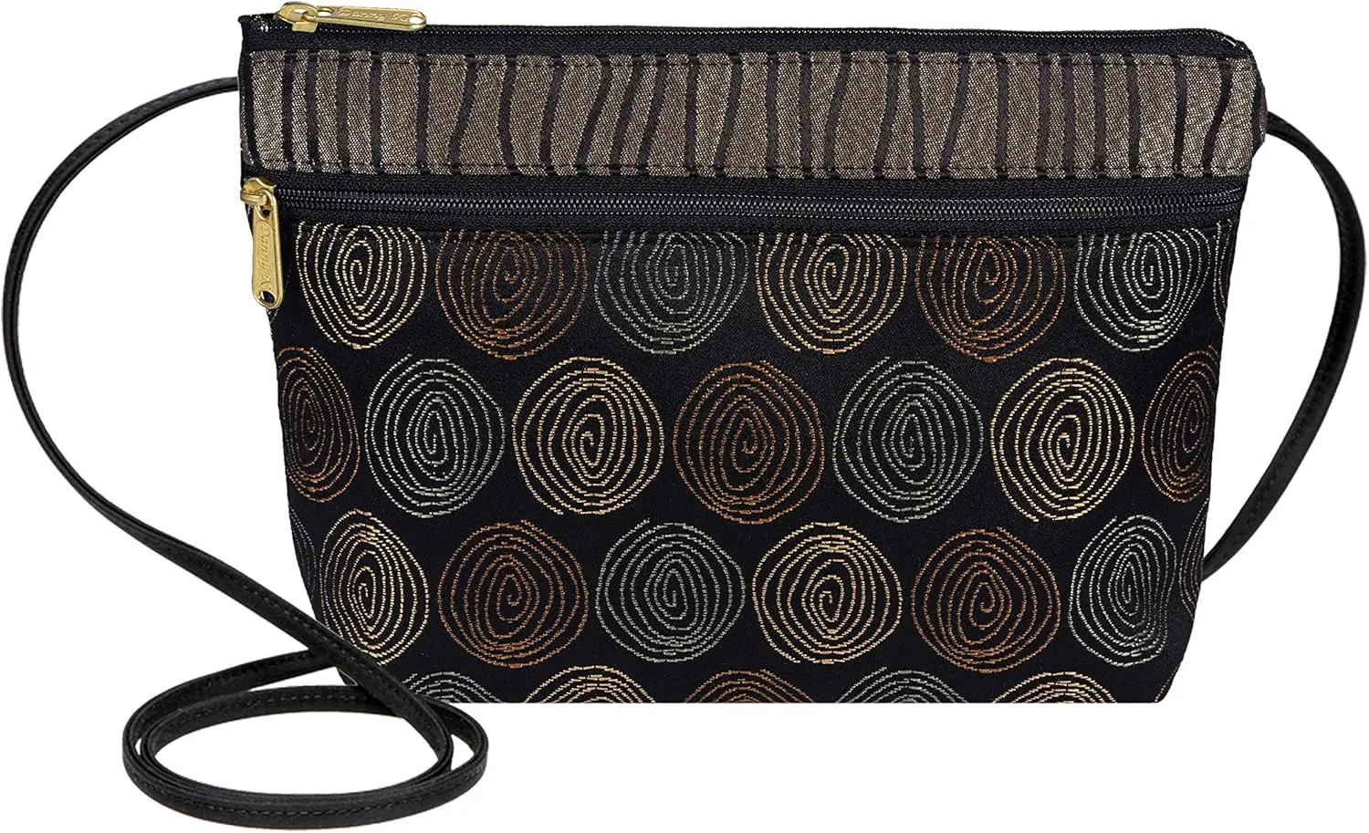 Danny K. Women's Tapestry Zipper Purse Crossbody Handbag, Adjustable Cord, Handmade in USA