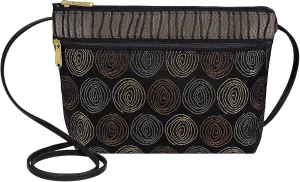 Danny K. Women's Tapestry Zipper Purse Crossbody Handbag, Adjustable Cord, Handmade in USA