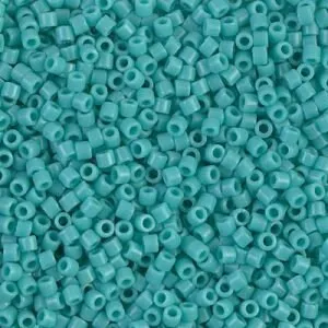 DB 729, Opaque Turquoise - Miyuki Delica Beads - Size 11 - 5 grams - Japanese Cylinder Seed Beads - Retail & Wholesale