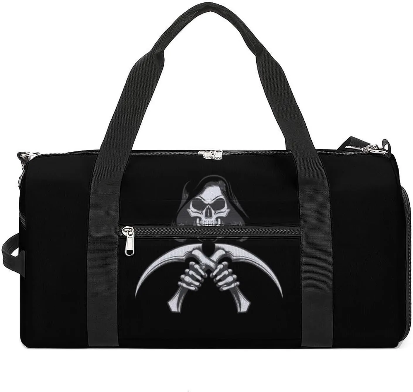 Death Grim Reaper Gym Bag for Men Women Travel Duffle Bags with Shoes Compartment Swim Dance Yoga