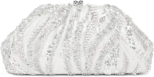 Designer Clutch Purses for Women Formal Evening Bag and Dumpling Handbag for Wedding Bridal Prom