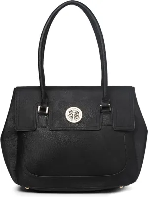 Designer Golden Medallion bold stitch multi pockets zippers L satchel Bag tote