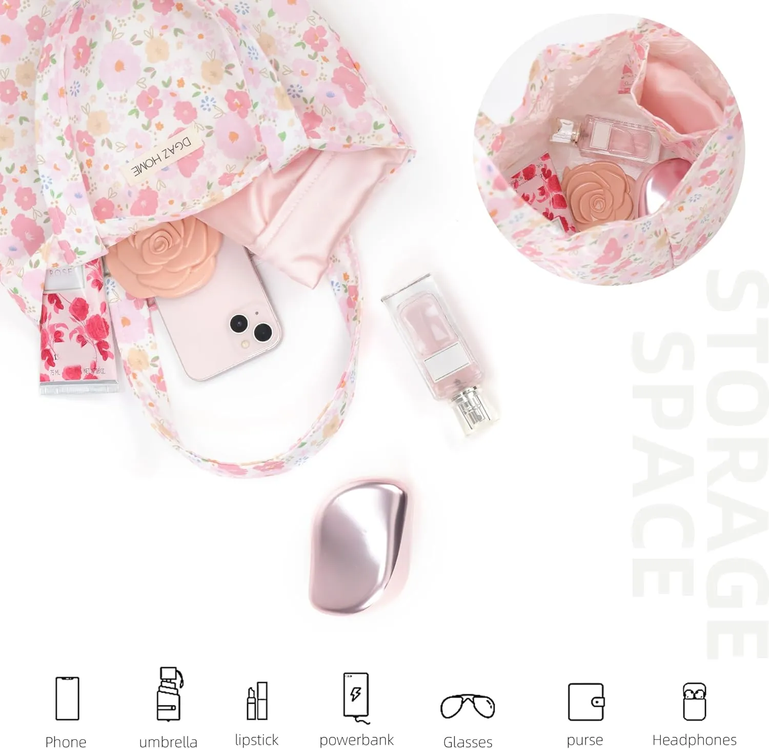 DGAZ Women Clutch Top Handle Bag Wristlet Small Tote Purse Paired with the same patterned Scrunchies for Women