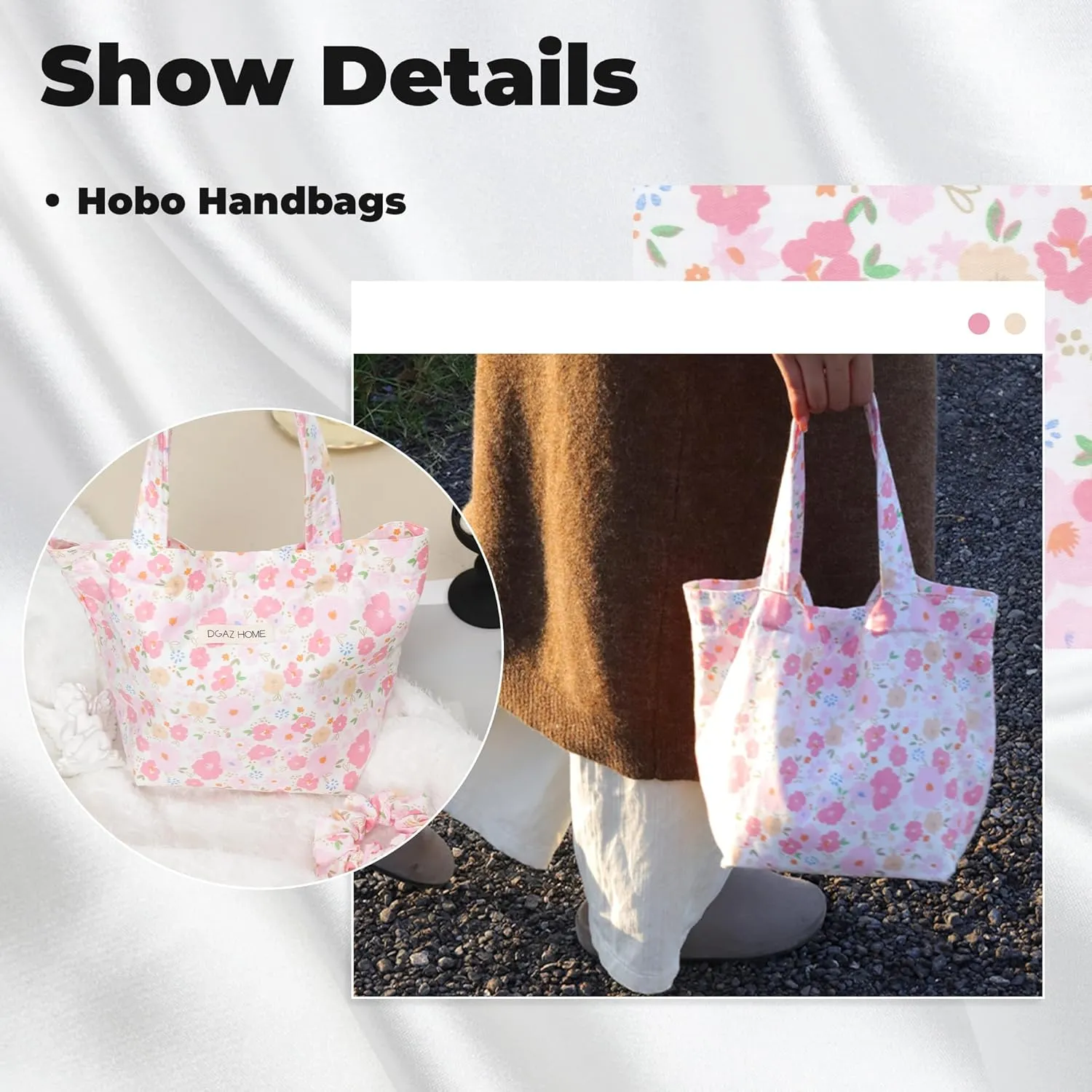 DGAZ Women Clutch Top Handle Bag Wristlet Small Tote Purse Paired with the same patterned Scrunchies for Women