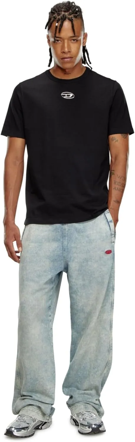 Diesel T-Adjust-OD T-Shirt with Metallic Oval D