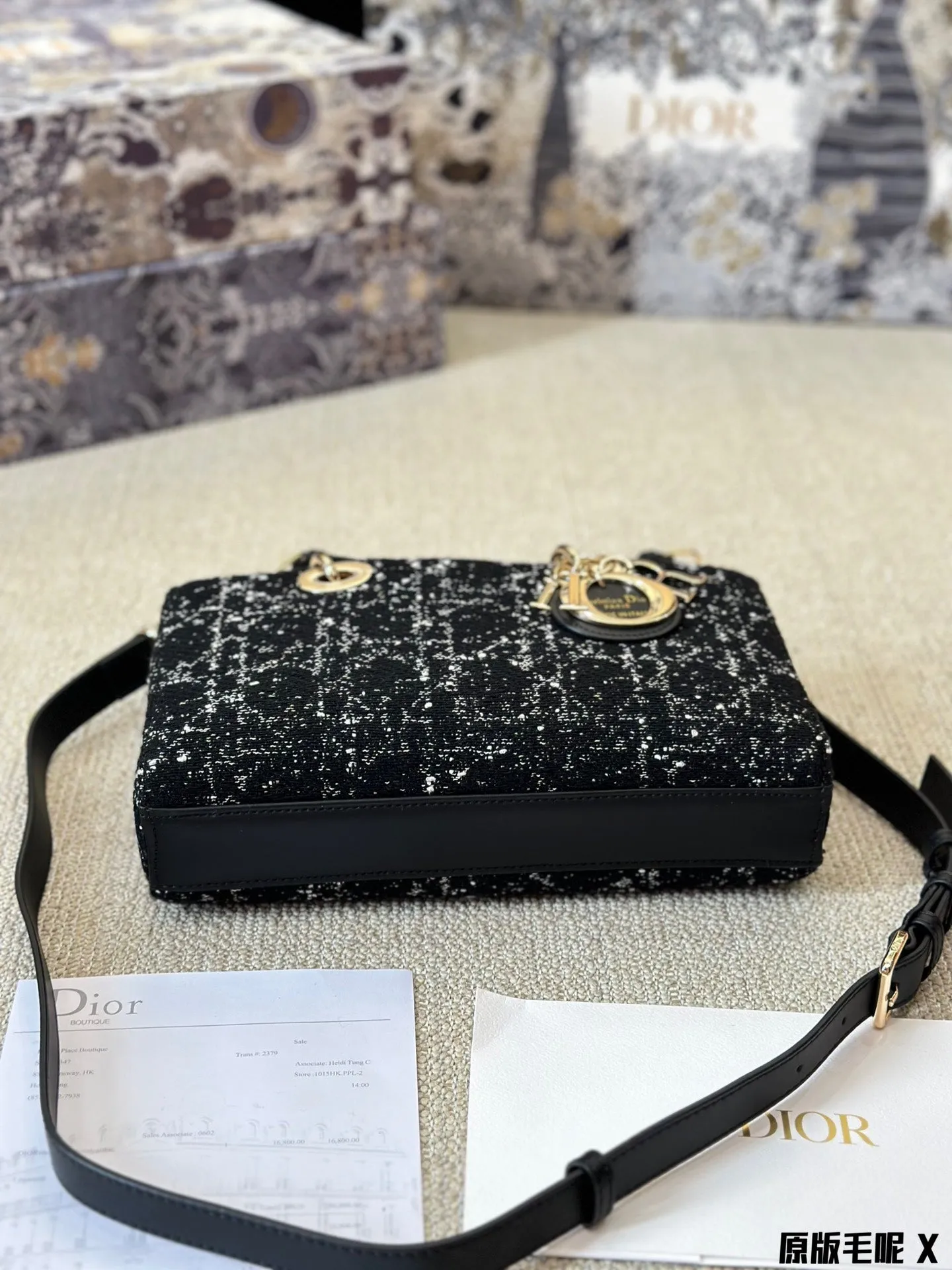 Dior's new tweed bag shoulder bag cross body bag crossbody bag