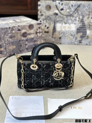 Dior's new tweed bag shoulder bag cross body bag crossbody bag