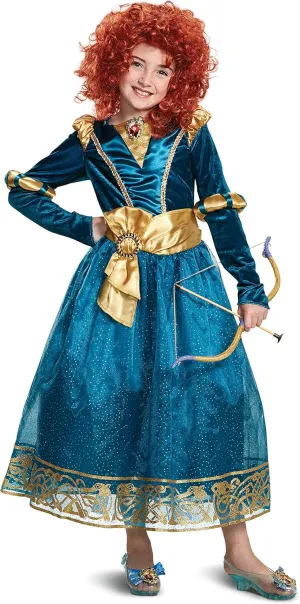 Disguise Disney Princess Merida Brave Deluxe Girls' Costume Green, Medium/(7-8)