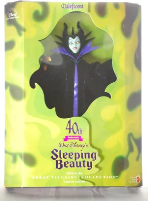 Disney MALEFICENT Barbie DOLL 40th Anniversary SLEEPING BEAUTY - Limited Edition Great Villains 5th in Series (1998)