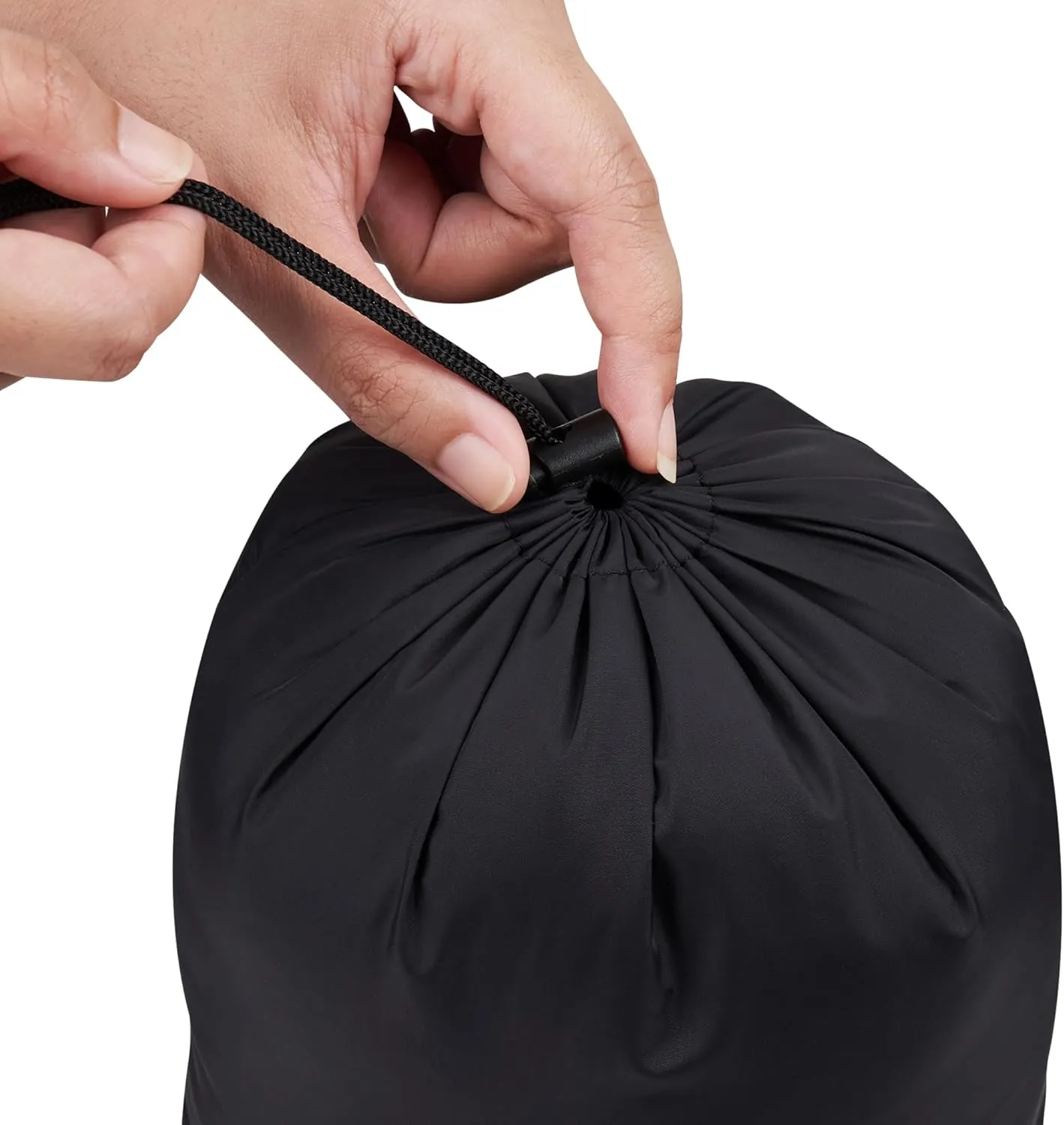 Drawstring Bag - UltraLight Nylon Cinch and Ditty Pouch For Packing, Storing, Goodie Bag (5 pack, Black, 7 x 9 inch)