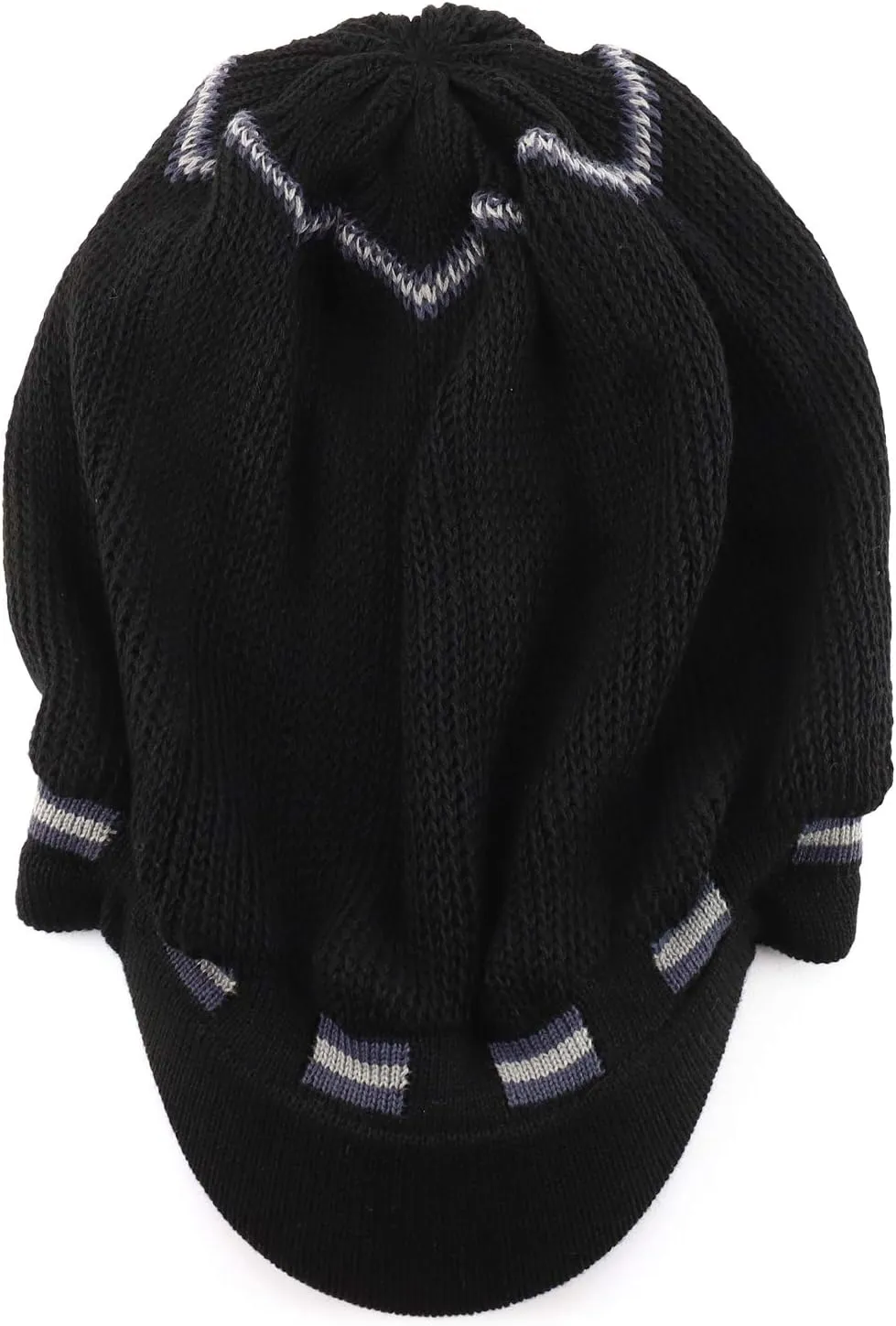 Dreadlock Cotton Oversized Baggy Rasta Patterned Knit Visored Beanie