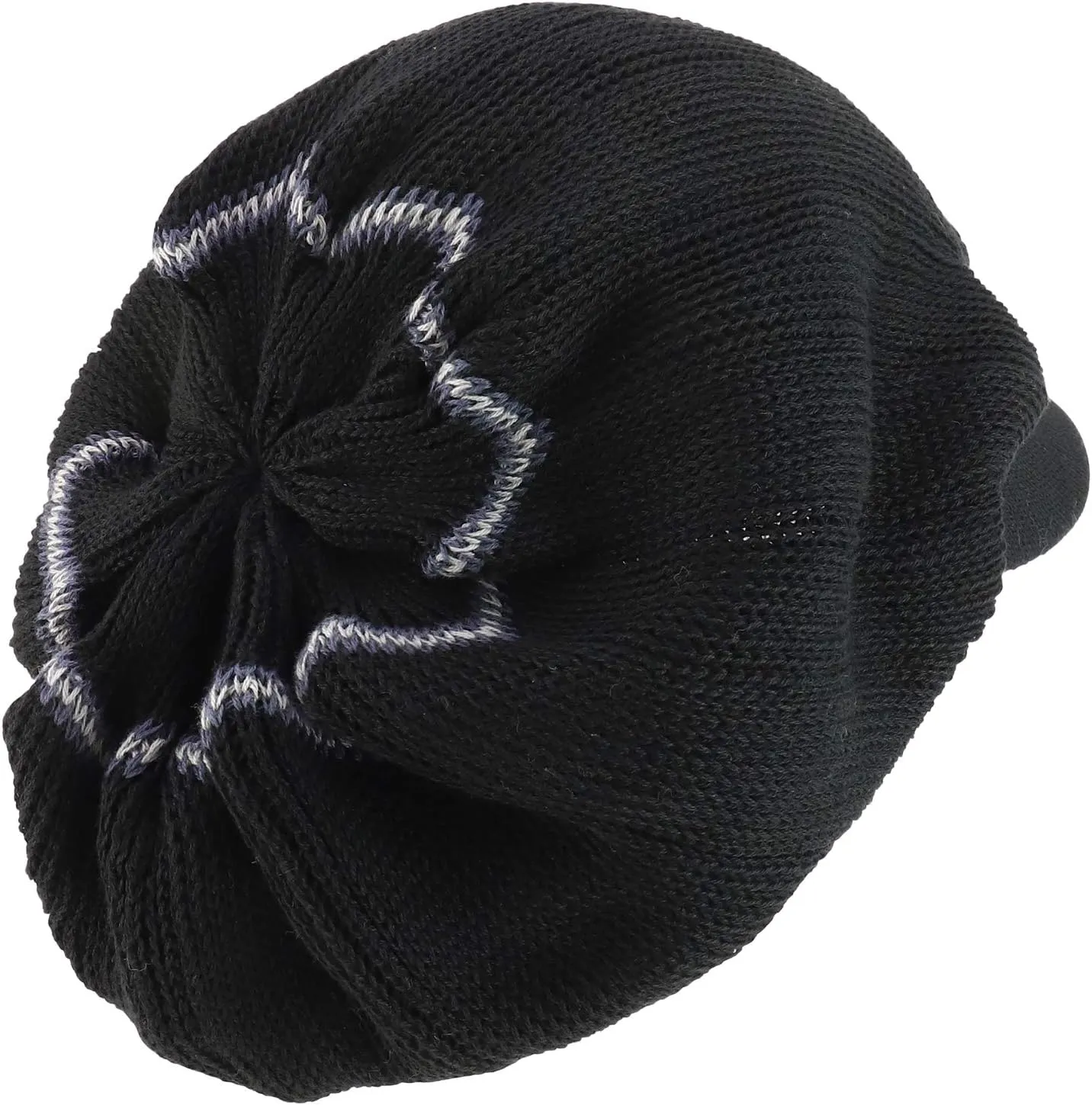 Dreadlock Cotton Oversized Baggy Rasta Patterned Knit Visored Beanie