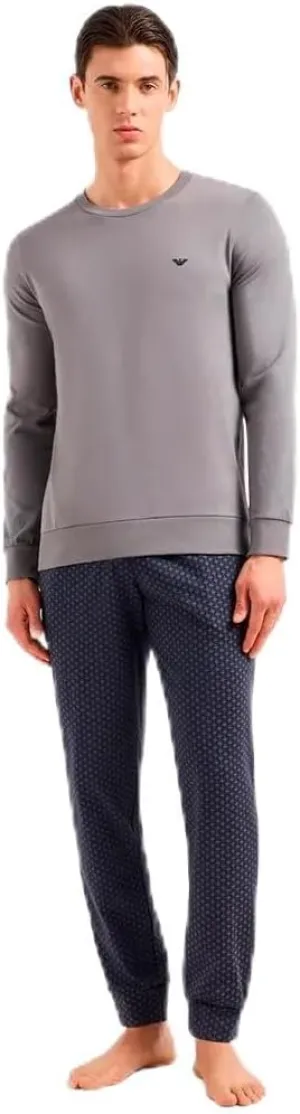 Emporio Armani Men's Pattern Mix Long Pajamas