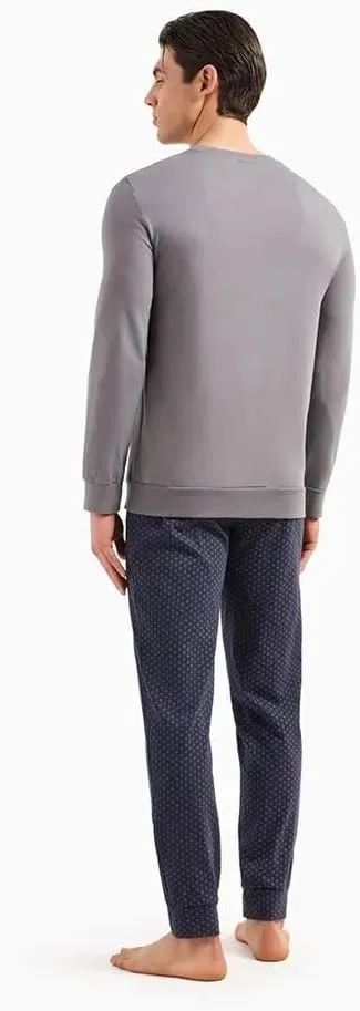 Emporio Armani Men's Pattern Mix Long Pajamas