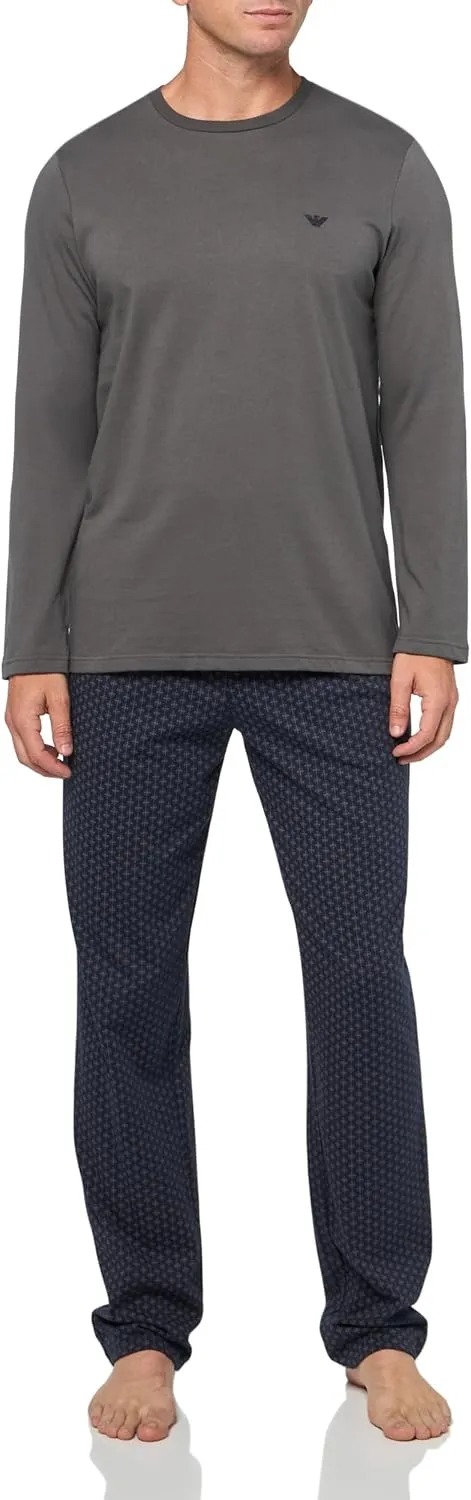 Emporio Armani Men's Pattern Mix Long Pajamas