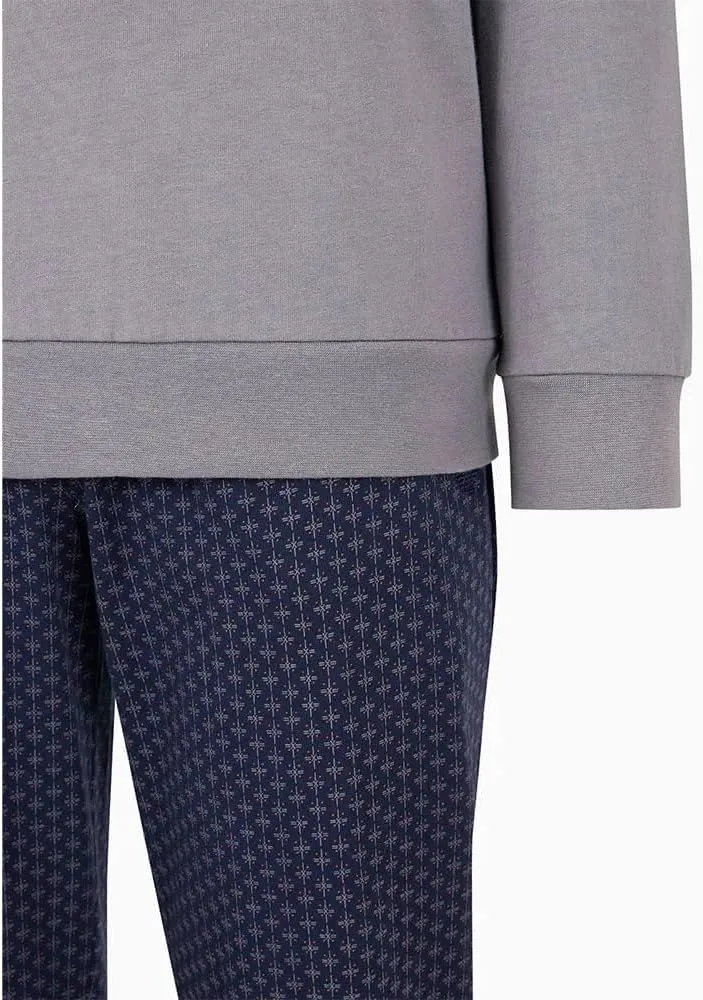 Emporio Armani Men's Pattern Mix Long Pajamas