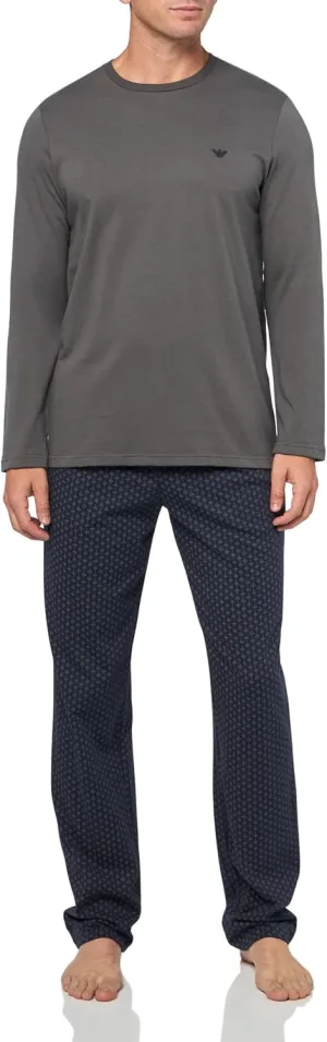 Emporio Armani Men's Pattern Mix Long Pajamas