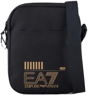 Emporio Armani Train Core ID Small Shoulder Bag - Black/Gold-One Size