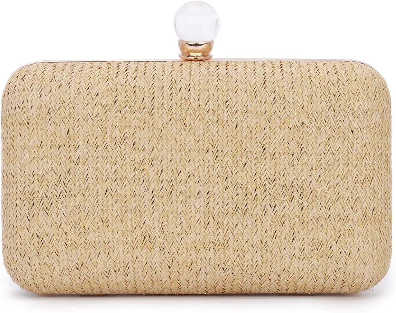 Emprier Straw Clutch Purse for Women Raffia Crossbody Handbags Summer Woven Purses Envelope Handbag
