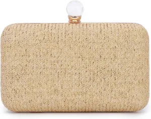 Emprier Straw Clutch Purse for Women Raffia Crossbody Handbags Summer Woven Purses Envelope Handbag