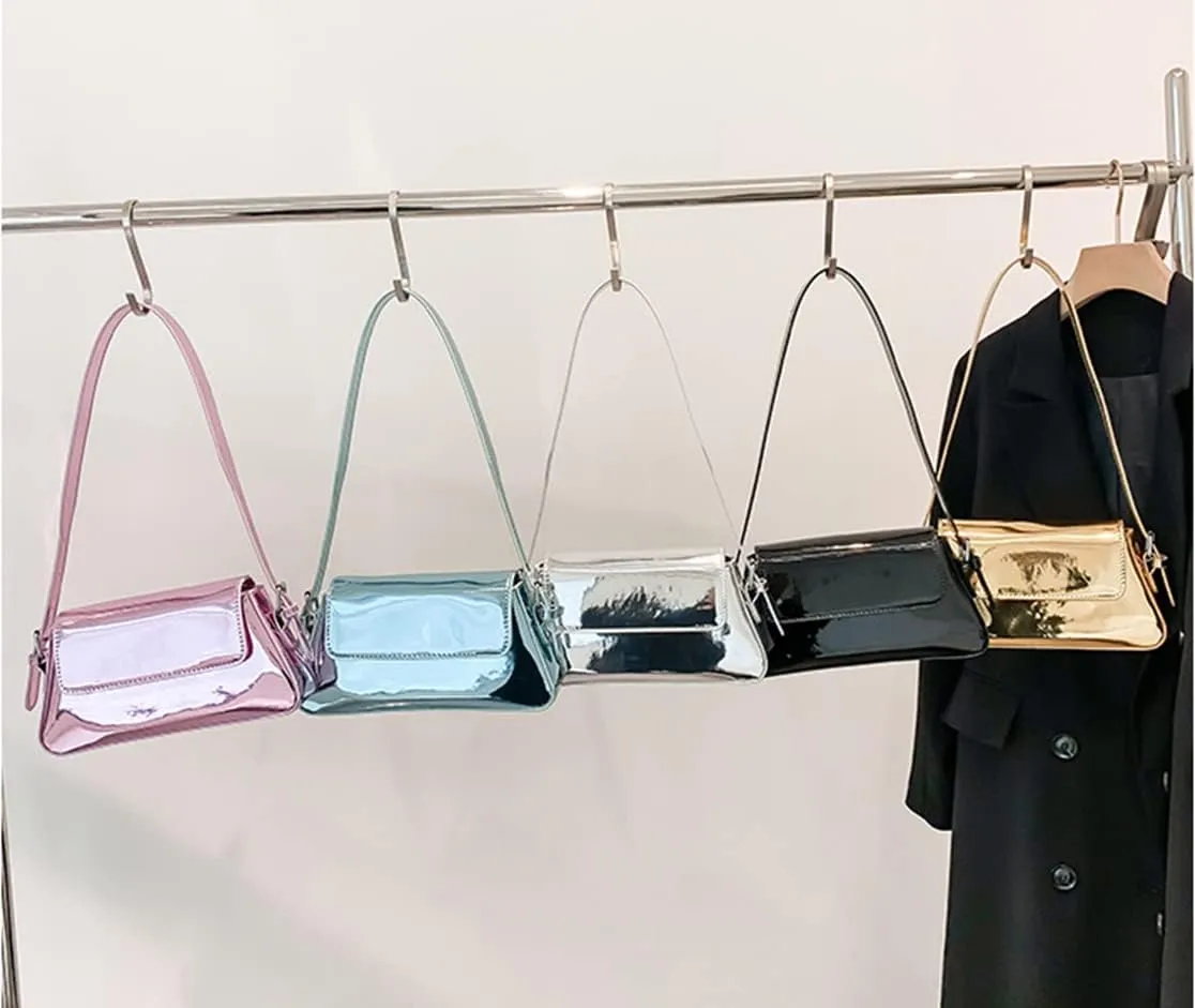 Evening Bag Women Clutch Y2k Sparkly Silver Purse Tote Handbag Shoulder Party Purses Cute Metallic Crossbody Bags 2025