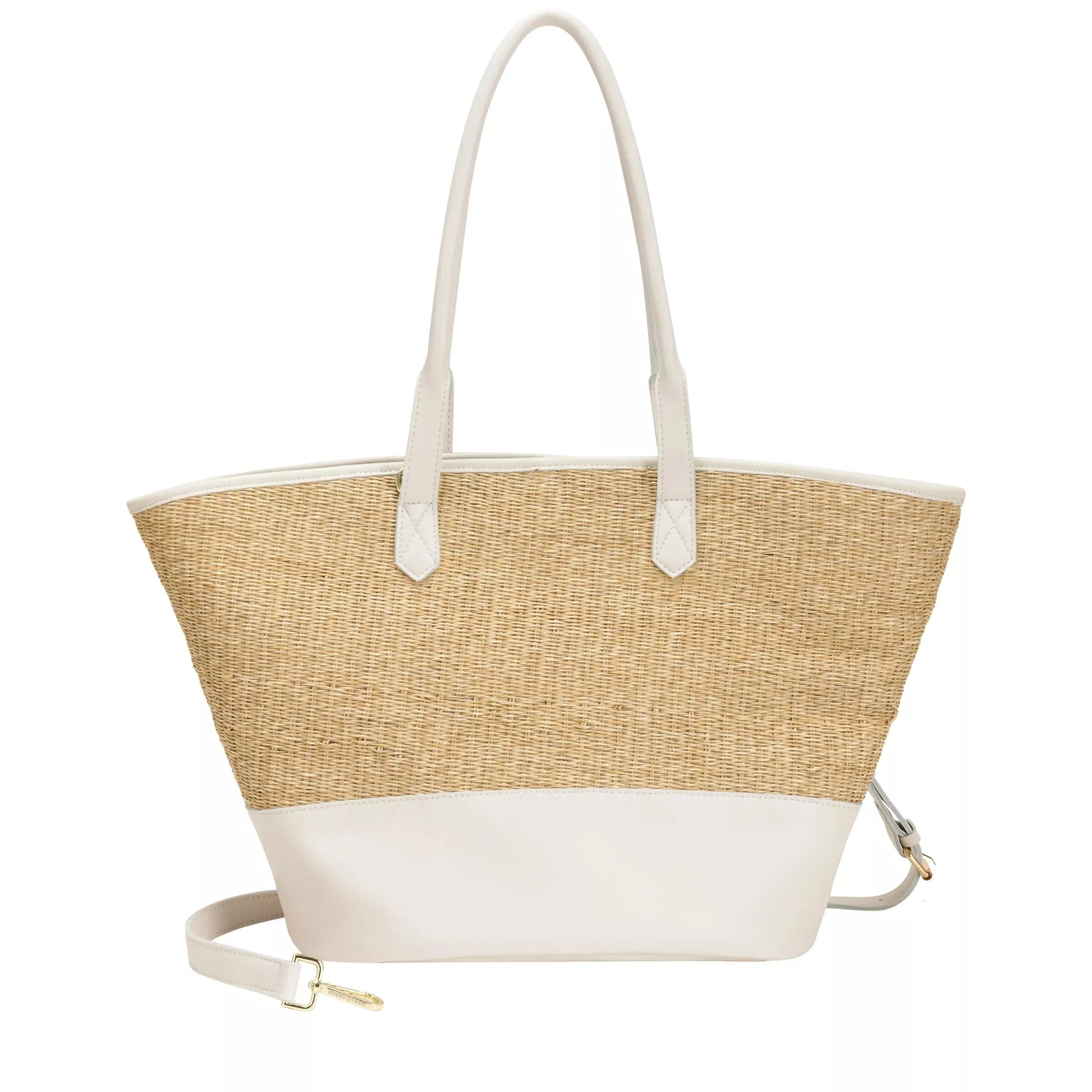 Every Other XL Soleil Rattan Tote Bag | White