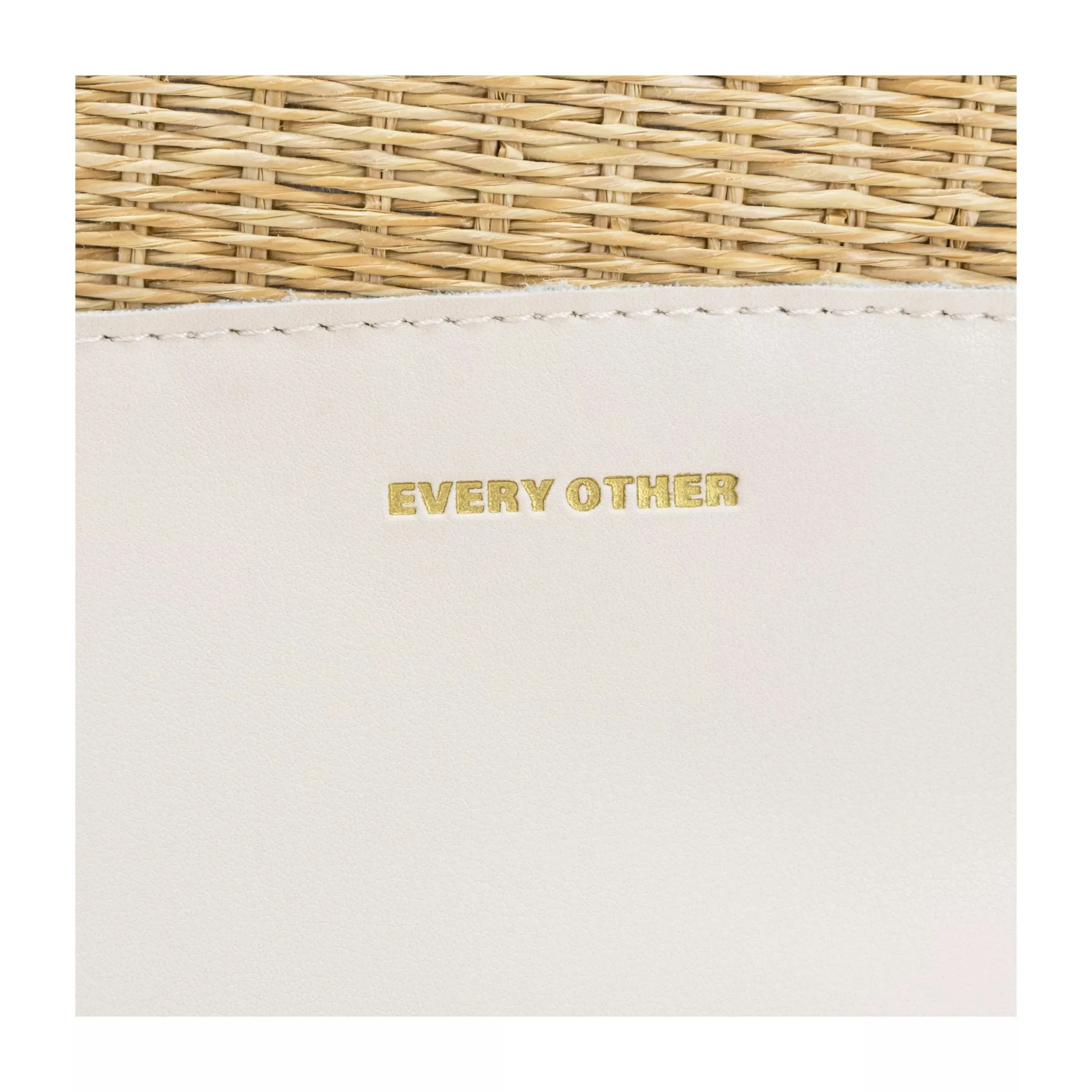 Every Other XL Soleil Rattan Tote Bag | White