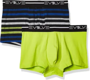 Evolve Men's Cotton Stretch No Show Trunk Underwear Multipack