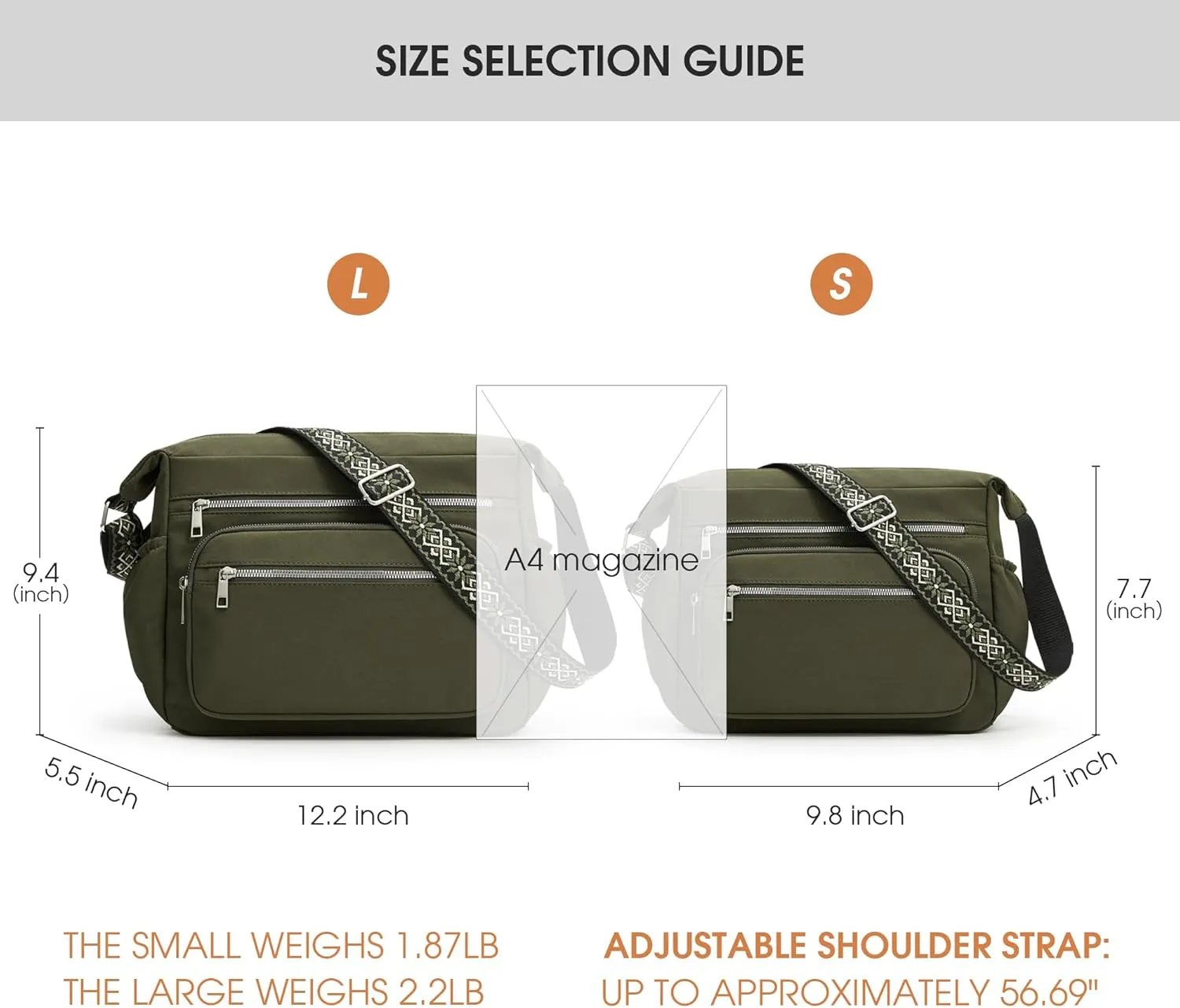 Fancy Forest Tote Bag for Women - Shoulder Handbag Bag with Multiple Pockets, Crossbody Purse for Ladies' Travel, Work