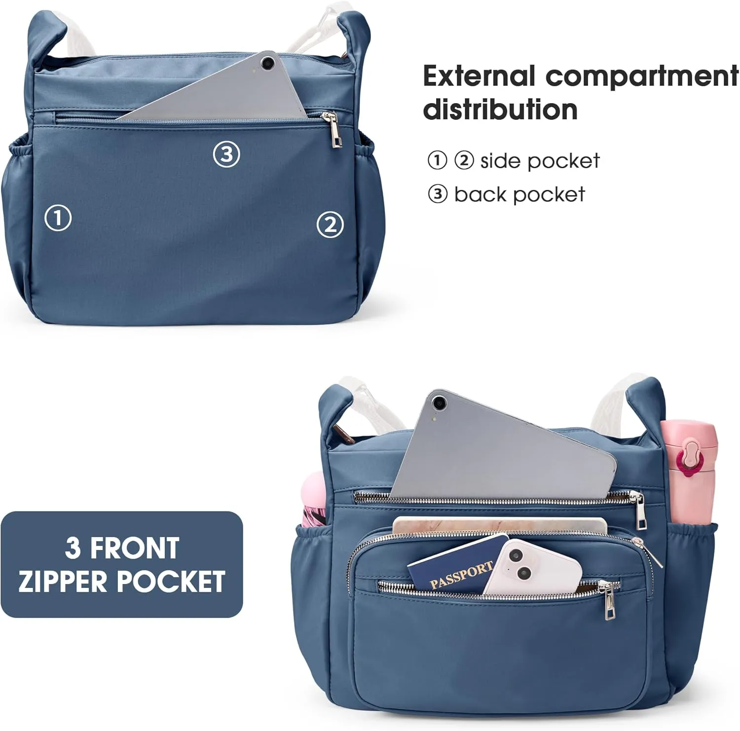 Fancy Forest Tote Bag for Women - Shoulder Handbag Bag with Multiple Pockets, Crossbody Purse for Ladies' Travel, Work