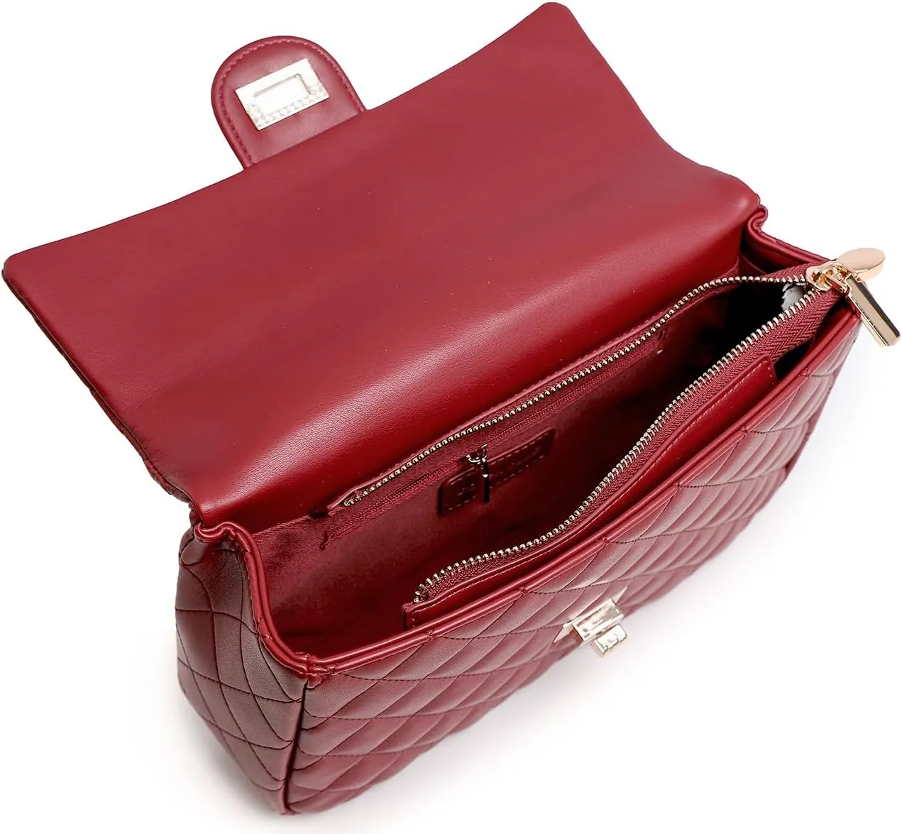 FEVERSOLE Crossbody Bag Vegan Leather Women Retro Small Saddle Satchel Shoulder Bag Tote With Long Adjustable Strap