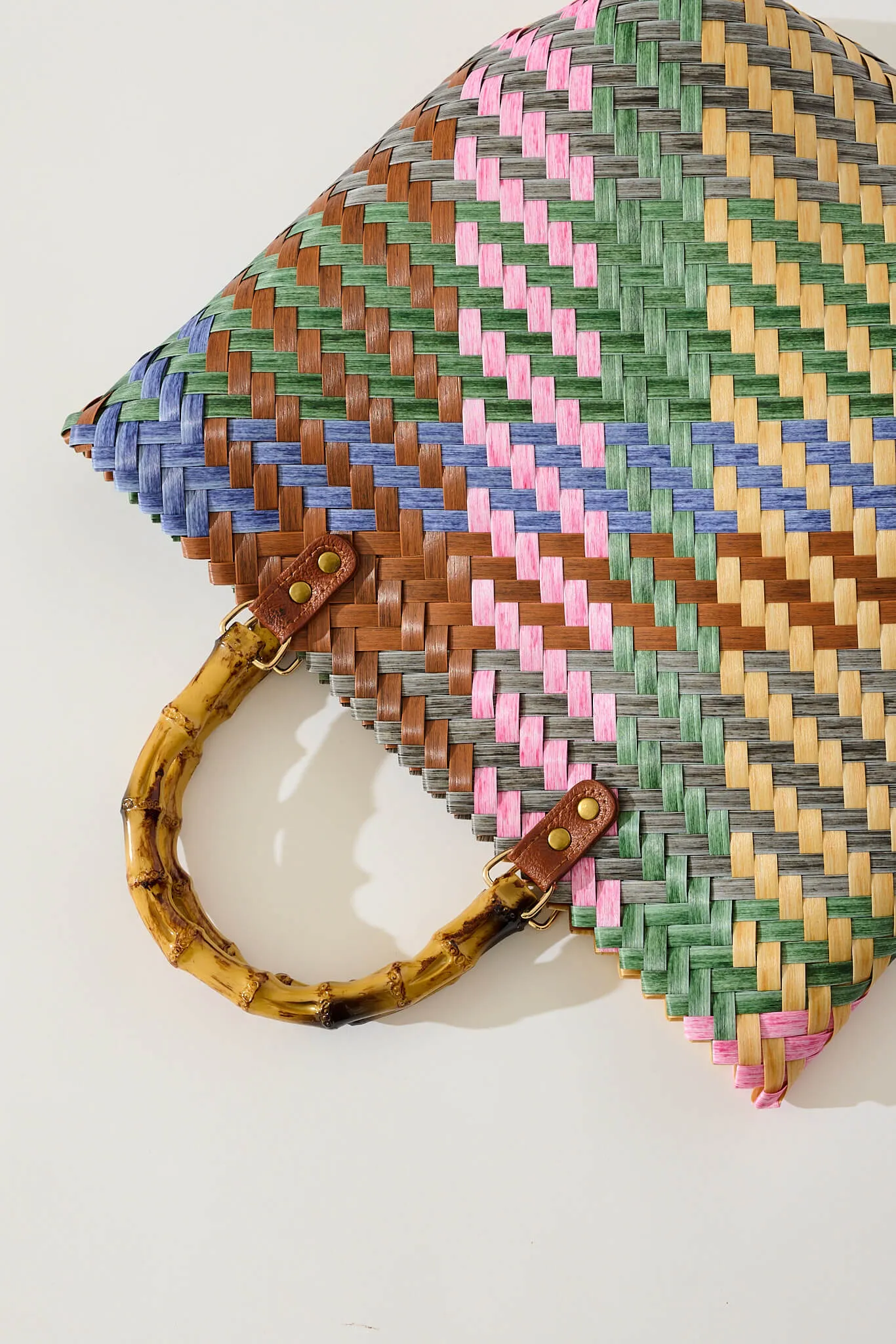Fiesta Tote Bag In Multi Rattan