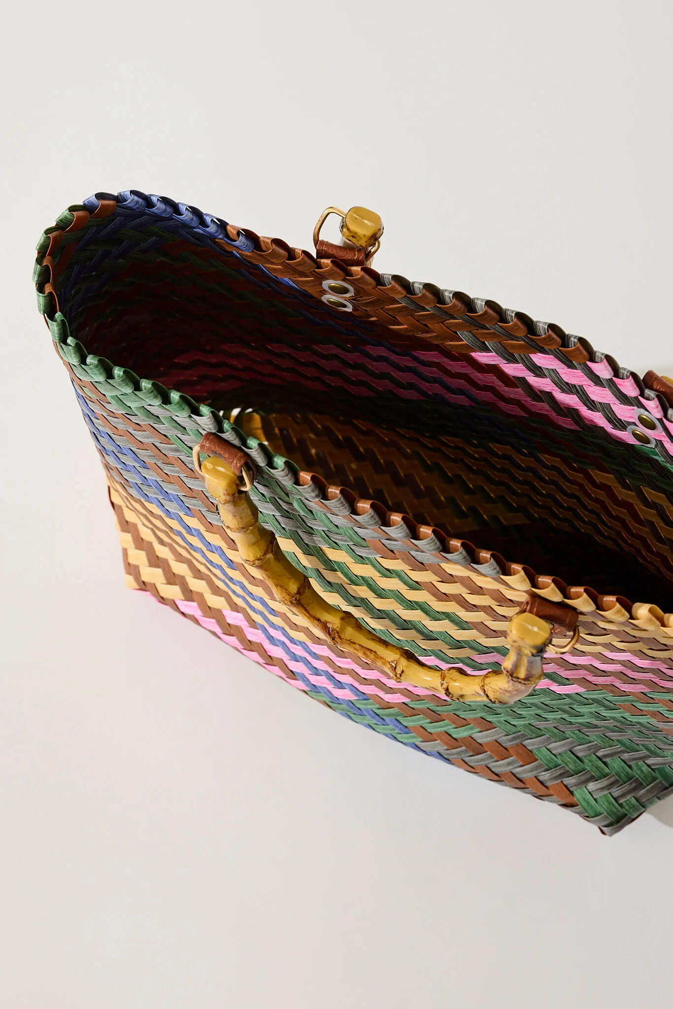 Fiesta Tote Bag In Multi Rattan
