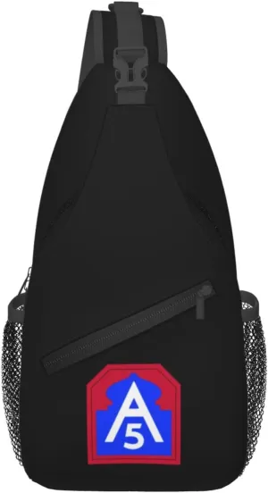 Fifth Army Shoulder Sleeve Insignia Crossbody Bags For Women Men Chest Backpack Gym Shoulder Bag Travel Outdoor Sports Casual Crossbody Bags